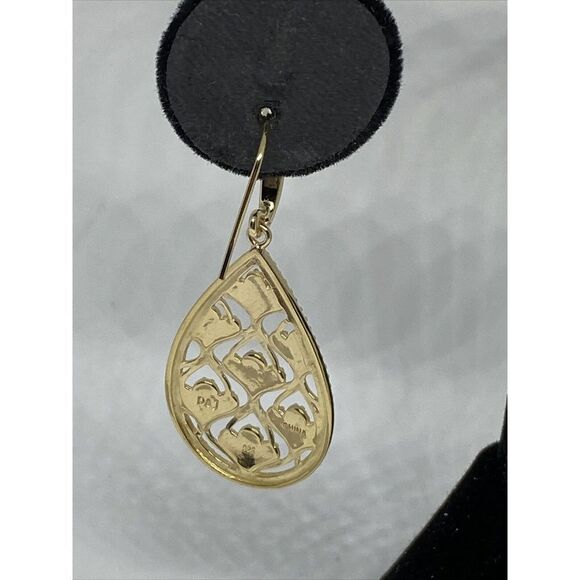 Tear Drop Earring S2AG9VA005 in 18K Gold Over Sterling Silver MSRP $80 NM63 - Picture 4 of 4
